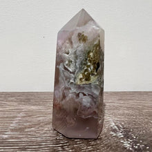 Load image into Gallery viewer, Small Flower Agate Crystal Tower Point Generator
