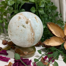 Load image into Gallery viewer, Caribbean Blue Calcite Crystal Sphere ball
