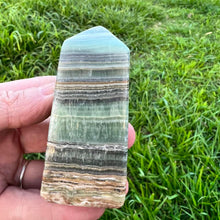 Load image into Gallery viewer, Green Banded Calcite Crystal Tower Metaphysical, Crystals, Healing, Stone
