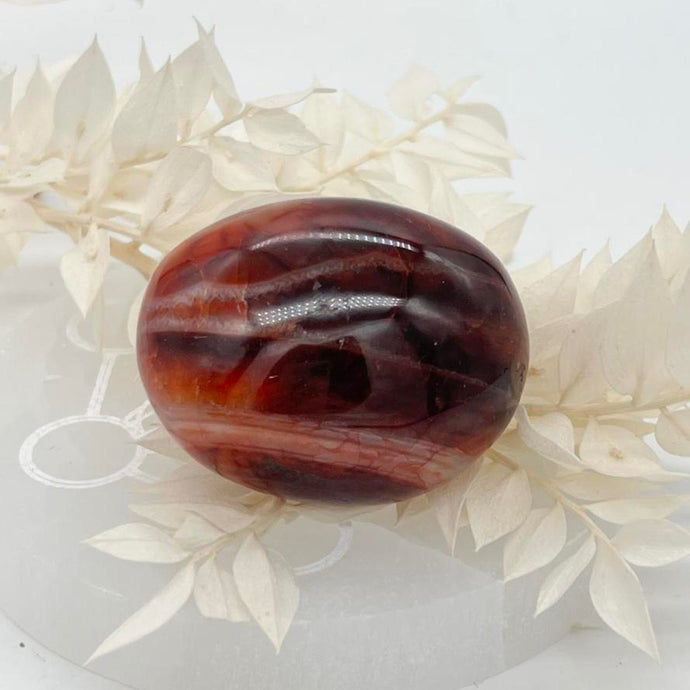 Carnelian Crystal Palm Stone Palmstone