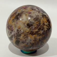 Load image into Gallery viewer, Pegmatite Crystal Sphere ~ Smokey Quartz, Lepidolite, Lithium, Pink Tourmaline Crystal Ball
