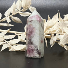 Load image into Gallery viewer, Plum Blossom Pink Tourmaline Crystal Tower Point Generator
