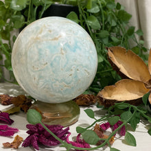Load image into Gallery viewer, Caribbean Blue Calcite Crystal Sphere ball
