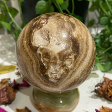 Load image into Gallery viewer, Brown Chocolate Calcite Crystal Sphere Crystal Ball Gift
