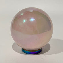 Load image into Gallery viewer, Angel Aura Rose Quartz Crystal Sphere Crystal Ball Specimen Gift
