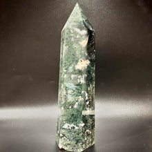 Load image into Gallery viewer, Moss Agate Crystal Tower Point Generator
