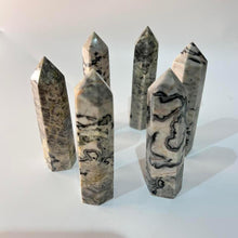 Load image into Gallery viewer, Picasso Jasper Crystal Tower Point Generator
