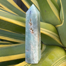 Load image into Gallery viewer, Blue Calcite Crystal Tower Point Generator
