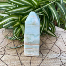 Load image into Gallery viewer, Caribbean Calcite Tower Point Generator Obelisk Gift For Her

