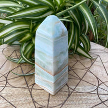 Load image into Gallery viewer, Caribbean Calcite Tower Point Generator Obelisk Gift For Her
