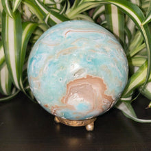 Load image into Gallery viewer, Blue Aragonite Crystal Sphere Crystal Ball
