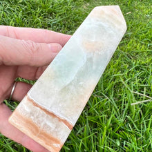 Load image into Gallery viewer, Caribbean Calcite Tower Point Generator Obelisk Gift For Her
