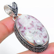 Load image into Gallery viewer, Vintage Design Pink Tourmaline  Gemstone 925 Sterling Silver Jewellery Pendant Gift for Her
