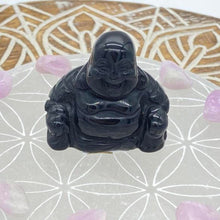 Load image into Gallery viewer, Black Obsidian Buddha Crystal Carving
