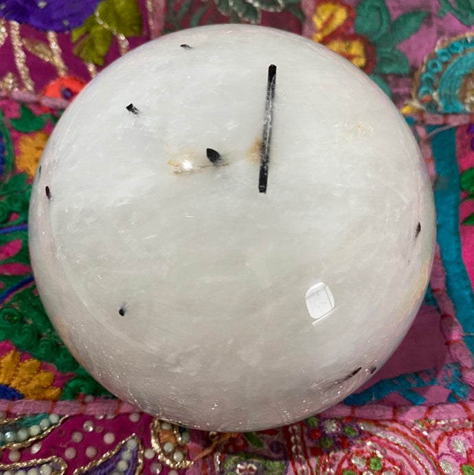 Black Tourmaline in Quartz Crystal Sphere Crystal Ball Gift