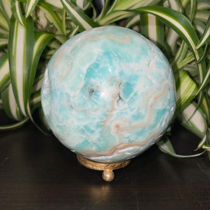 Blue Aragonite Crystal Sphere Crystal Ball