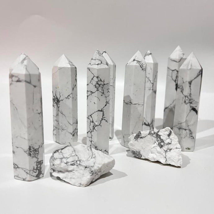Howlite Crystal Tower