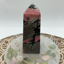Load image into Gallery viewer, Rhodonite Crystal Tower Point Generator
