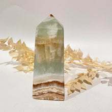 Load image into Gallery viewer, Caribbean Calcite Tower Point Generator Obelisk Gift For Her
