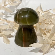 Load image into Gallery viewer, Green Onyx Mushroom Crystal Carving
