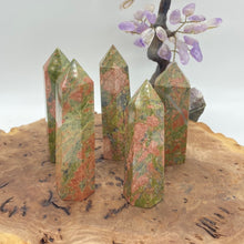 Load image into Gallery viewer, Unakite Crystal Tower Crystal Point Generator
