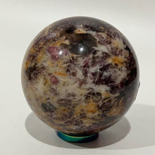 Load image into Gallery viewer, Pegmatite Crystal Sphere ~ Smokey Quartz, Lepidolite, Lithium, Pink Tourmaline Crystal Ball
