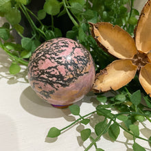 Load image into Gallery viewer, Rhodonite Crystal Sphere Metaphysical, Crystals, Healing, Stone Sphere
