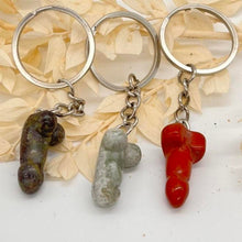 Load image into Gallery viewer, Mini Man Parts Crystal Carving Key Ring
