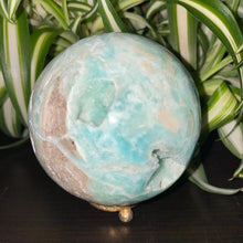 Load image into Gallery viewer, Blue Aragonite Crystal Sphere Crystal Ball
