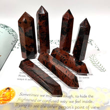 Load image into Gallery viewer, Mahogany Obsidian Crystal Tower Point Generator
