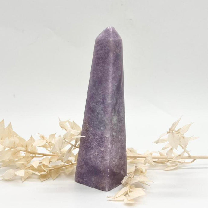 Lepidolite Crystal Tower Generator Point Gift for Her