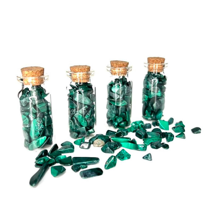 Malachite Crystals Crystal Chips Magic Gift - One Jar