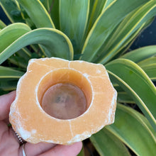 Load image into Gallery viewer, Orange Calcite Crystal Tea Light Holder Gift For Her
