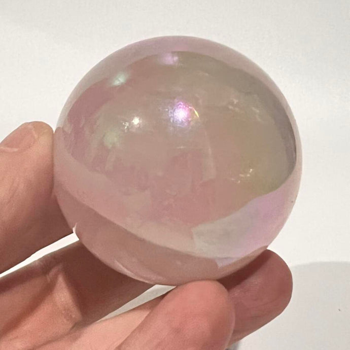 Angel Aura Rose Quartz Crystal Sphere Crystal Ball Specimen Gift