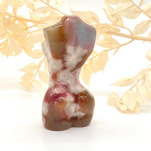Load image into Gallery viewer, Flower Agate Goddess, Crystal Goddess, Divine Feminine, Flower Agate Carving Crystal Lady Body  Gift for her
