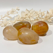 Load image into Gallery viewer, Golden Healer Crystal Palm Stone Palmstone Egg
