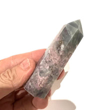 Load image into Gallery viewer, Plum Blossom Pink Tourmaline Crystal Tower Point Generator
