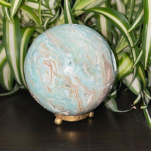 Load image into Gallery viewer, Blue Aragonite Crystal Sphere Crystal Ball
