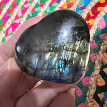 Load image into Gallery viewer, Labradorite Crystal Heart with Great Flash Labradorite Crystal Heart
