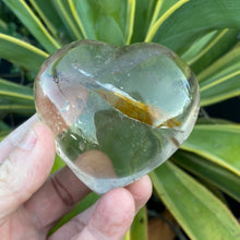 Load image into Gallery viewer, Quartz Heart Crystal With Hematite Inclusions Gift for Her
