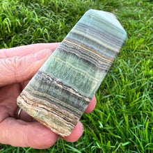 Load image into Gallery viewer, Green Banded Calcite Crystal Tower Metaphysical, Crystals, Healing, Stone
