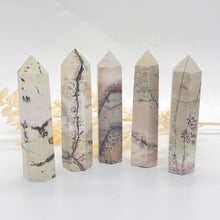 Load image into Gallery viewer, Dendritic Picture Jasper Tower Point Generator stone Crystal
