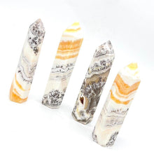 Load image into Gallery viewer, Dendritic Orange Calcite Crystal Tower Point Generator Gift for Her
