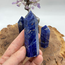 Load image into Gallery viewer, Sodalite Crystal Tower Point Generator Blue Crystal
