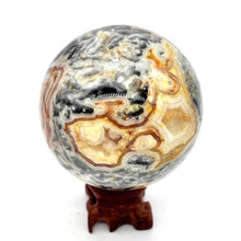 Load image into Gallery viewer, Crazy Lace Agate Crystal Sphere Crystal Ball

