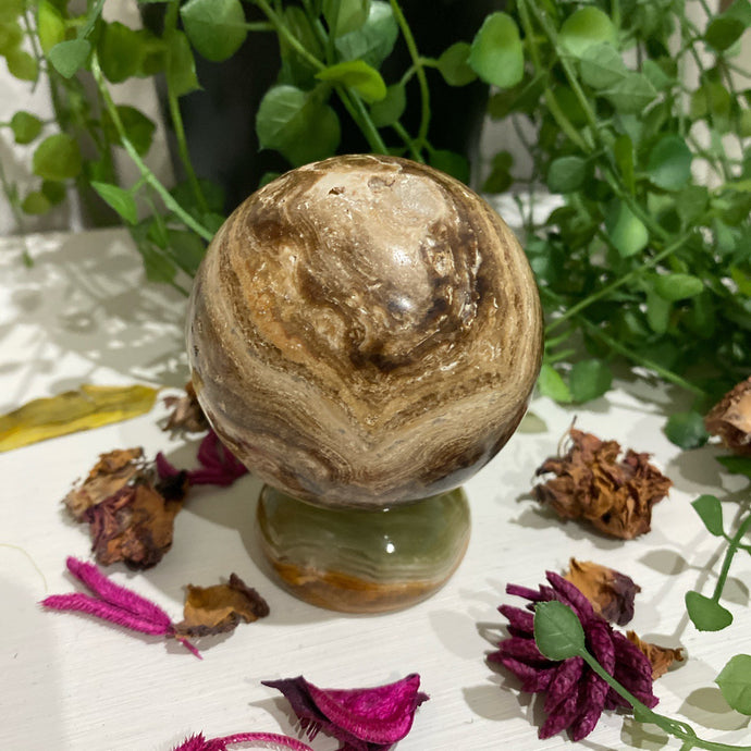 Brown Chocolate Calcite Crystal Sphere Crystal Ball Gift