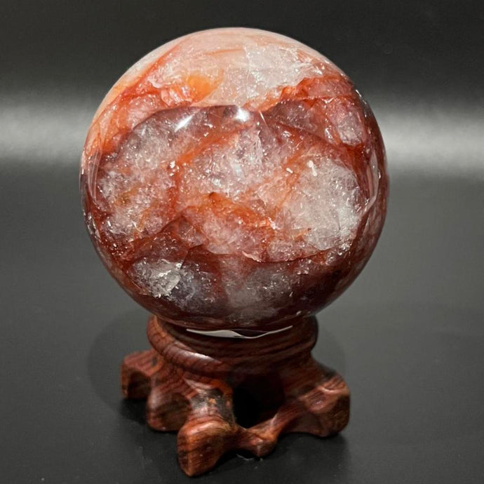 Fire Quartz Crystal Sphere Crystal Ball
