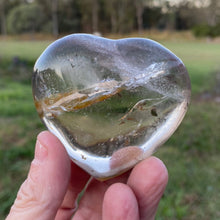 Load image into Gallery viewer, Quartz Heart Crystal With Hematite Inclusions Gift for Her

