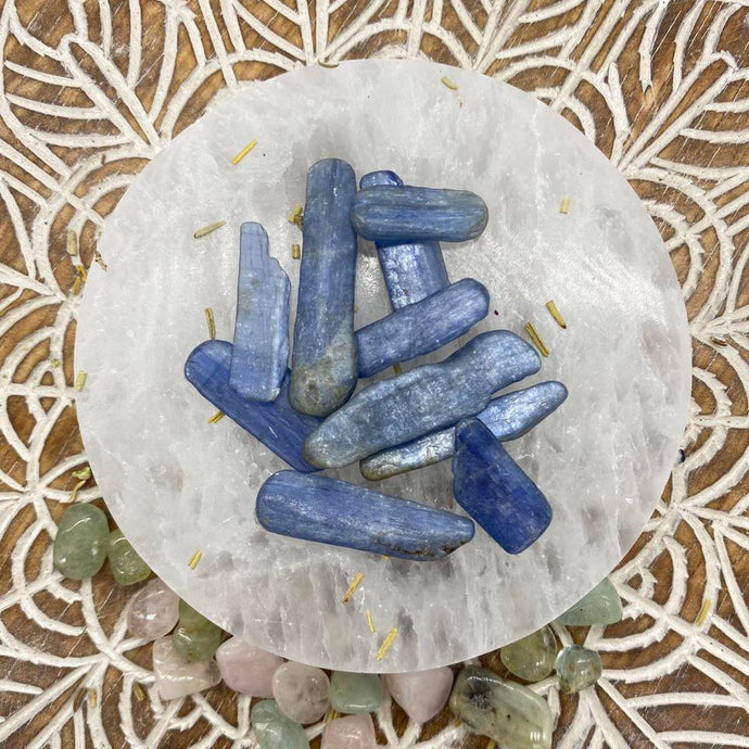Ten Dark Blue A grade Kyanite Blade Crystals