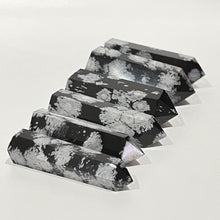 Load image into Gallery viewer, Snowflake Obsidian Crystal Tower Point Generator
